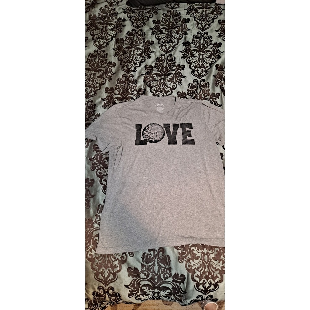 Texas True Threads Love Volleyball Gray Tshirt Large